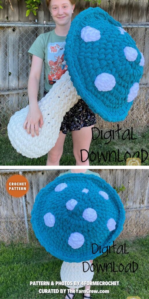 Giant Crochet Mushroom Pattern - 8 Fun Crochet Mushroom Patterns You'll Love To Try