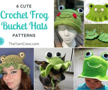 6 Cute Crochet Frog Bucket Hat Patterns FB POSTER