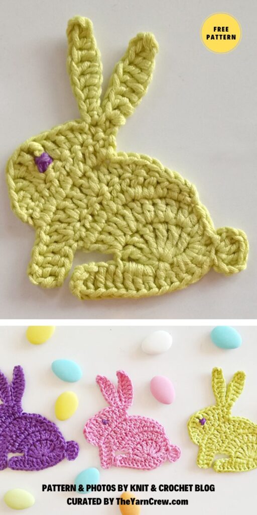 Crochet Bunny Rabbit Applique Motifs - 6 Best Free Crochet Bunny Pattern Ideas