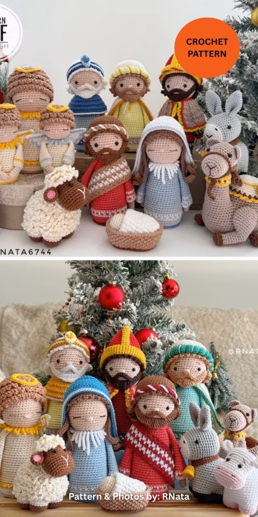 Crochet Nativity Scene - 8 Crochet Amigurumi Christmas Nativity Set Patterns