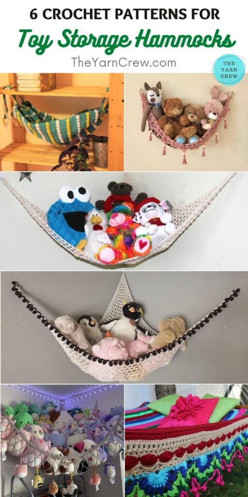6 Crochet Patterns For Toy Storage Hammocks PIN 2