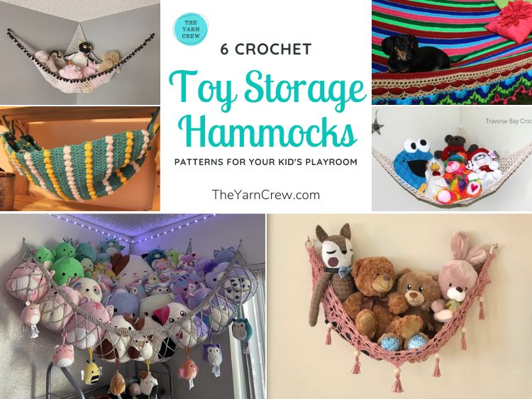 6 Crochet Toy Storage Hammock Patterns For Your Kid's Playroom FB POSTER