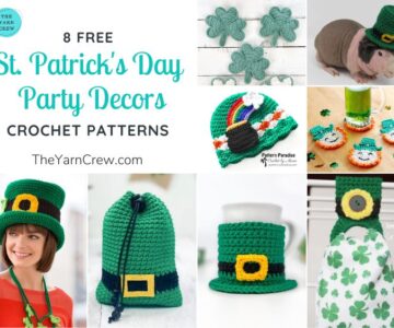 8 Free St. Patrick's Day Party Decor Crochet Patterns FB POSTER