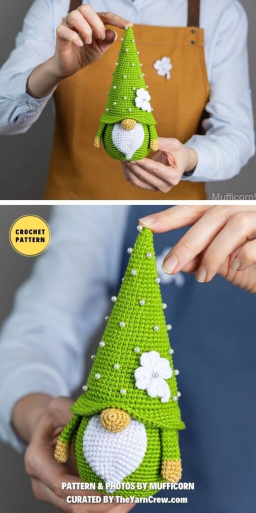 Crochet Lucky Patterns - 7 Crochet Amigurumi Leprechaun Gnome Patterns For St. Patrick's Day