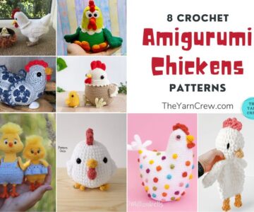 8 Crochet Amigurumi Chicken Patterns FB POSTER