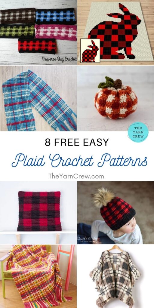 8 Free Easy Plaid Crochet Patterns PIN 1