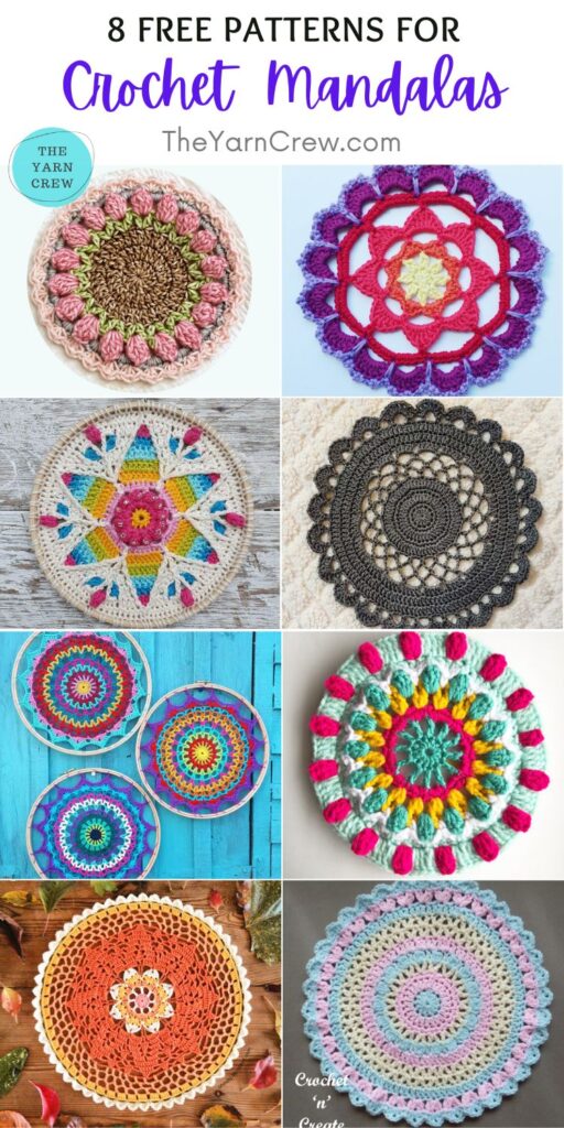8 Free Patterns For Crochet Mandalas PIN 2