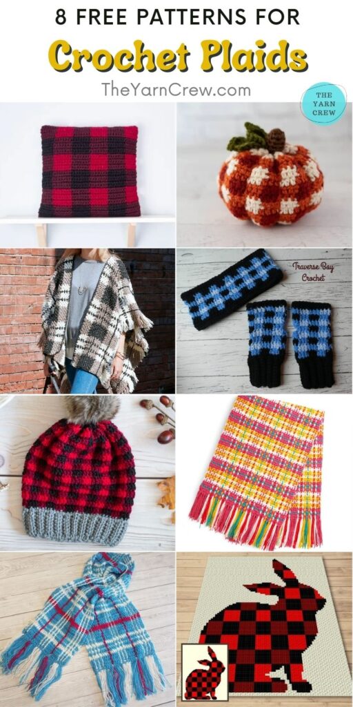 8 Free Patterns for Crochet Plaids PIN 2