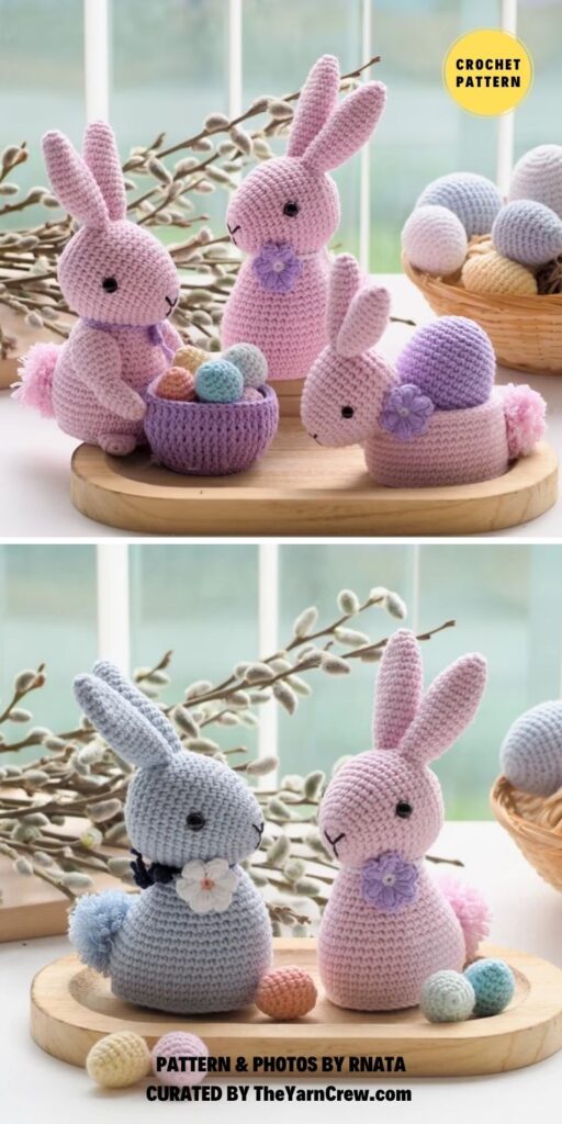 Crochet Easter Decoration - 6 Crochet Amigurumi Easter Bunny Patterns