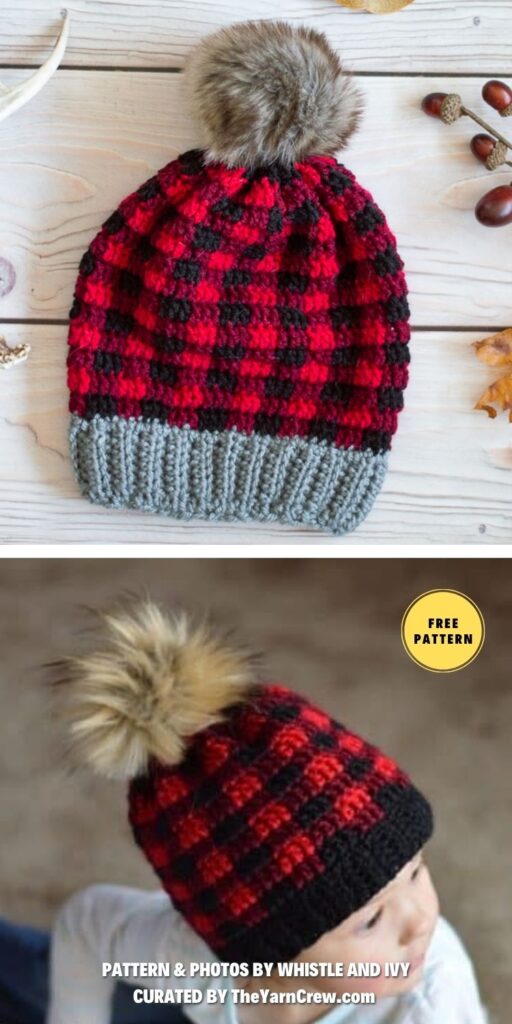 Crochet Plaid Hat - 8 Free Easy Plaid Crochet Patterns