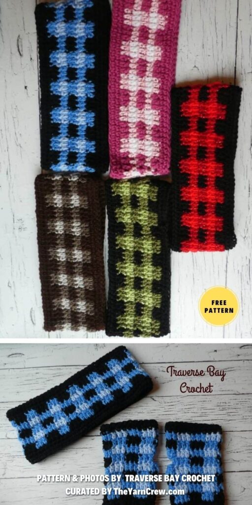 Crochet Plaid Headband - 8 Free Easy Plaid Crochet Patterns