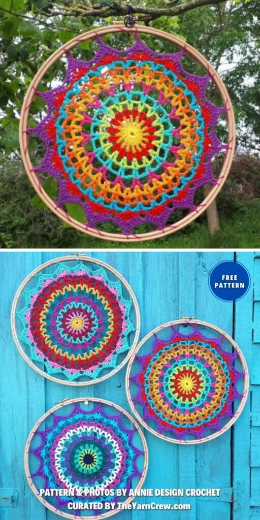 Summer Mandala Crochet Pattern - 8 Free Beautiful Mandala Crochet Patterns