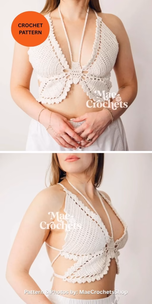 Mae's Butterfly Top - 6 Crochet Butterfly Top Patterns For Summer