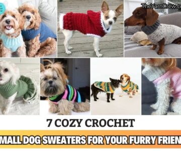 FB POSTER - 7 Cozy Crochet Small Dog Sweaters for Your Furry Friend - The Yarn Crew