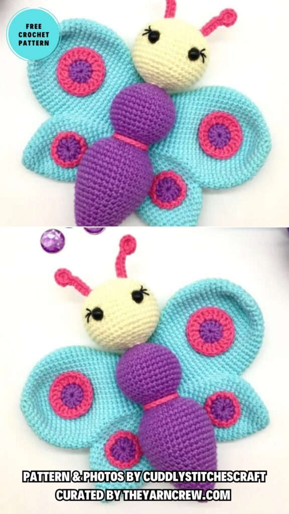 8. Free Crochet Butterfly Pattern - 15 Free Beautiful And Colorful Crochet Butterflies Patterns - The Yarn Crew
