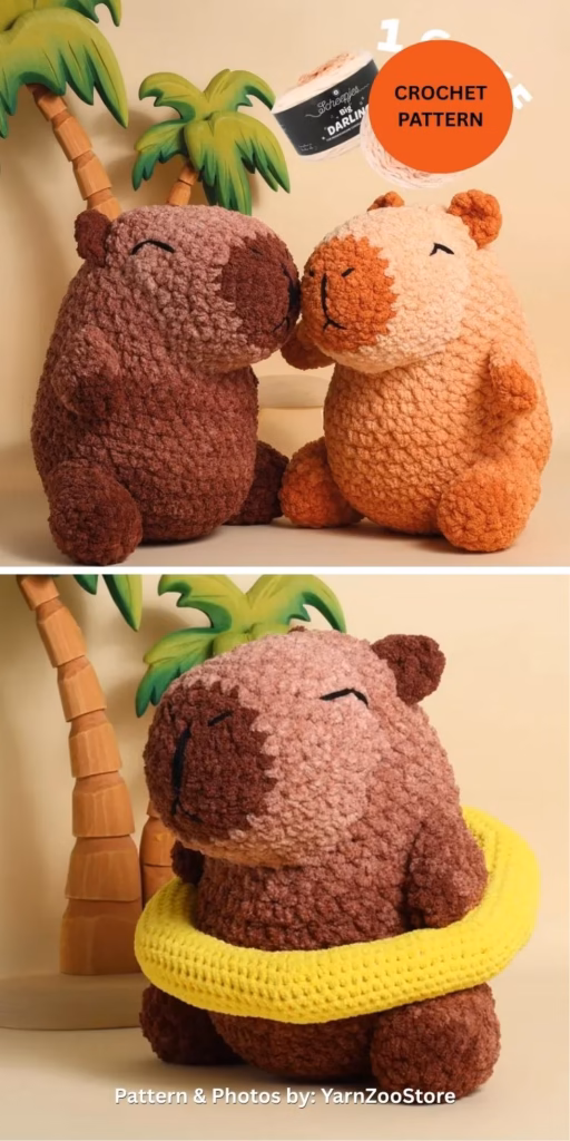 Chillbara Capybaras - Tiktok's Most Famous Animal - 5 Crochet Capybara Patterns