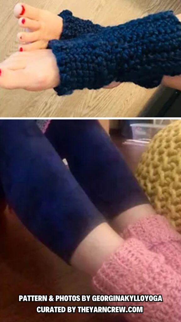 11. Snuggle Socks - 12 Easy And Free Crochet Yoga Sock Patterns For Women - The Yarn Crew