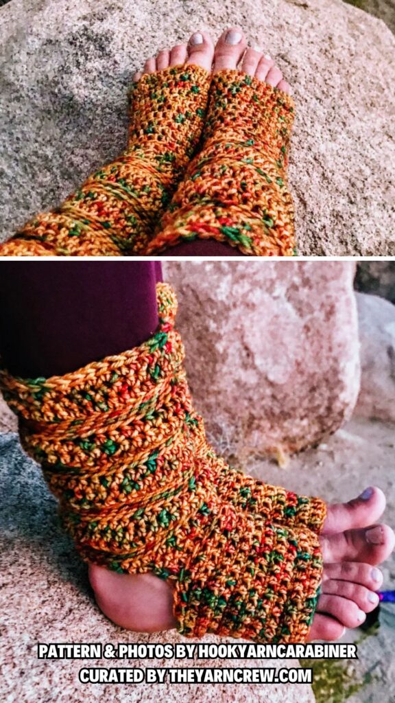 8. PUMPKIN SPICE YOGA SOCKS PATTERN - 12 Easy And Free Crochet Yoga Sock Patterns For Women - The Yarn Crew