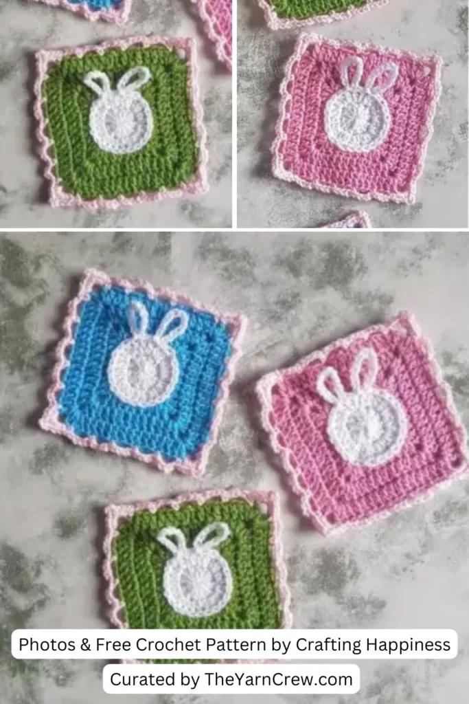 1. Free Crochet Bunny Granny Square Pattern - The Yarn Crew