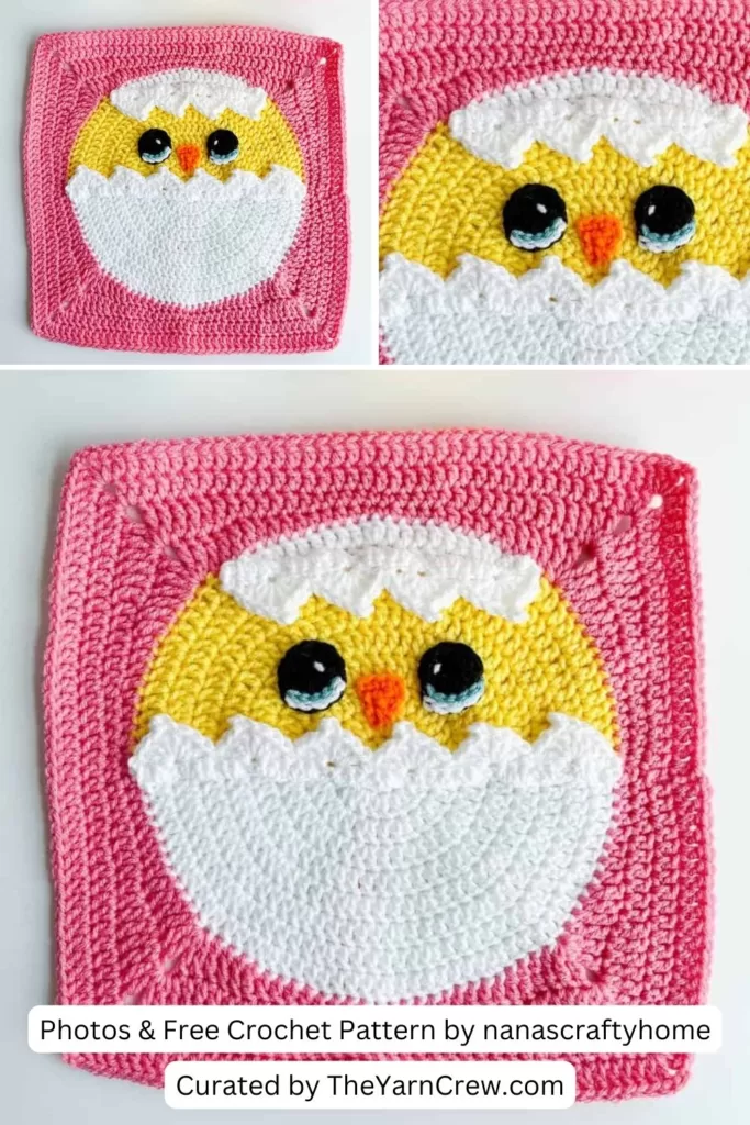 12. Crochet Chick Pattern Free Easter Crochet Granny Square - The Yarn Crew