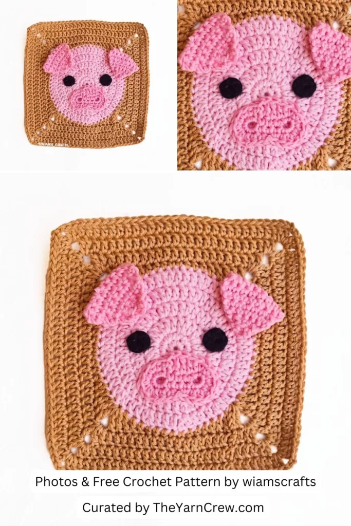9. Piggy Granny Square - The Yarn Crew
