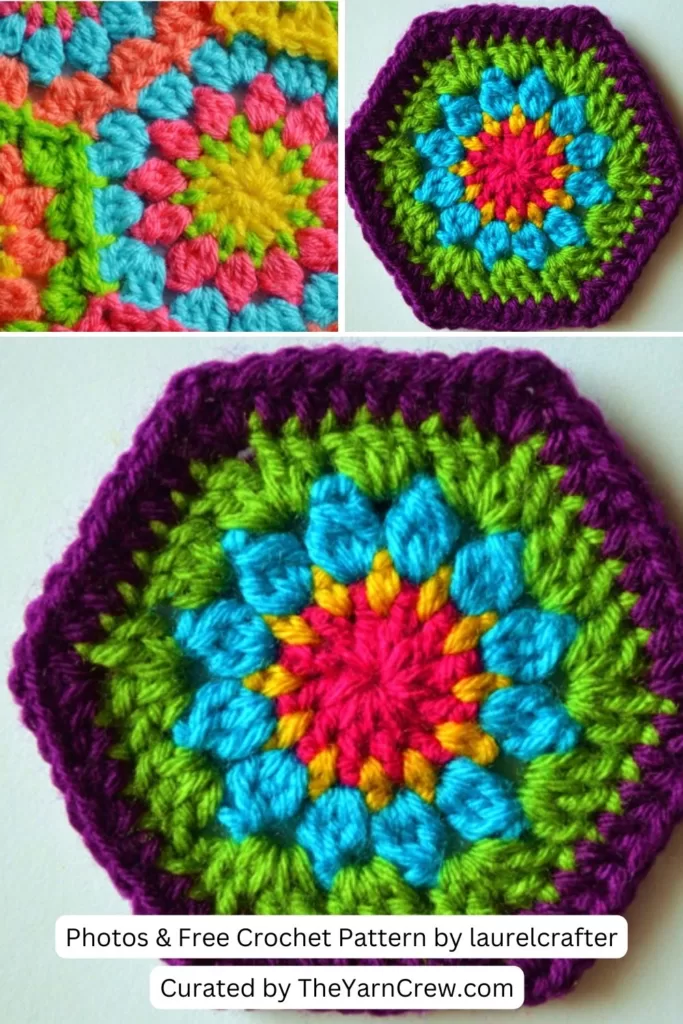 15. The New Grandma's Knickknacks Hex Motif Pattern! - The Yarn Crew