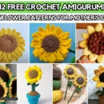 FB POSTER - 12 Free Crochet Amigurumi Sunflower Patterns For Mother's Day - The Yarn Crew