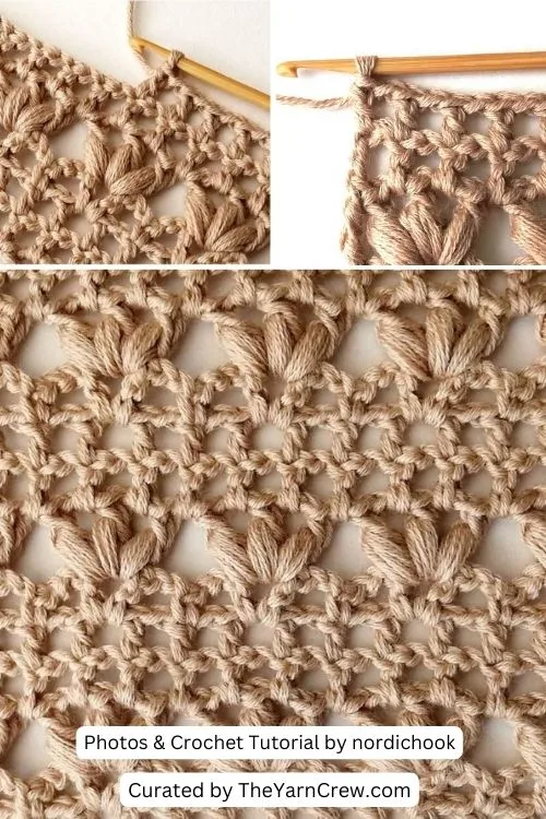12. The Lacy Aligned Lotus Stitch - The Yarn Crew