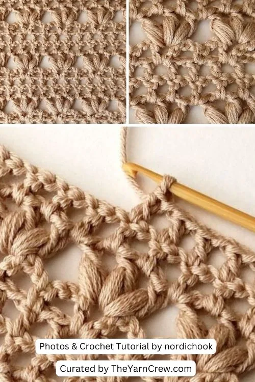 4. The Lacy Aligned Lotus Stitch - The Yarn Crew