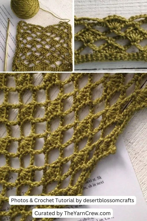 9. How to Crochet the Shell Trellis Stitch - The Yarn Crew