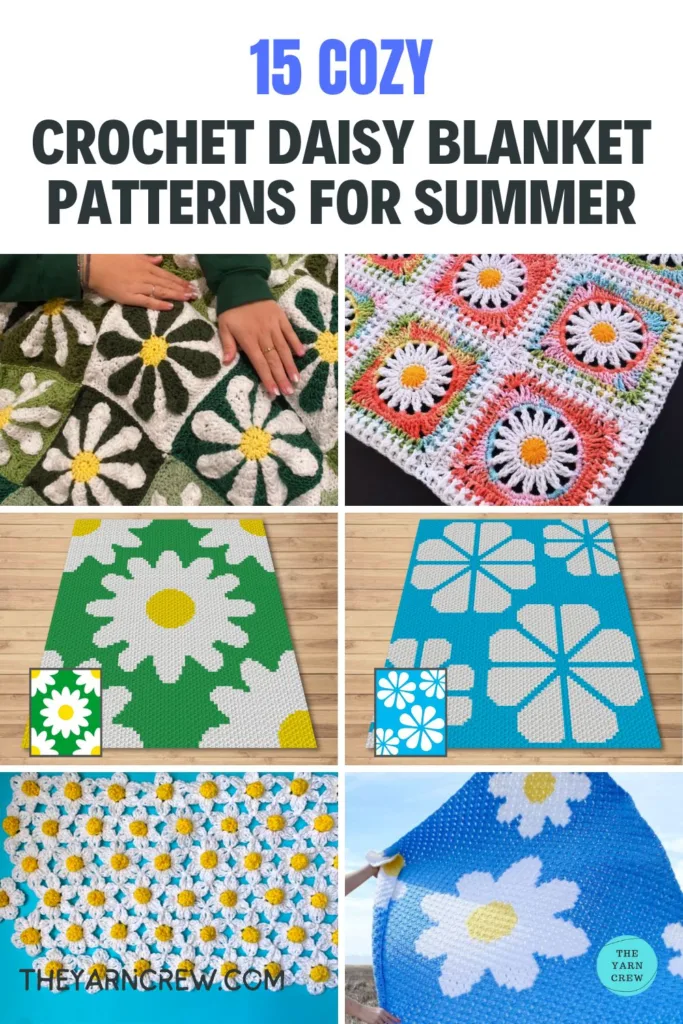 15 Cozy Crochet Daisy Blanket Patterns For Summer - The Yarn Crew