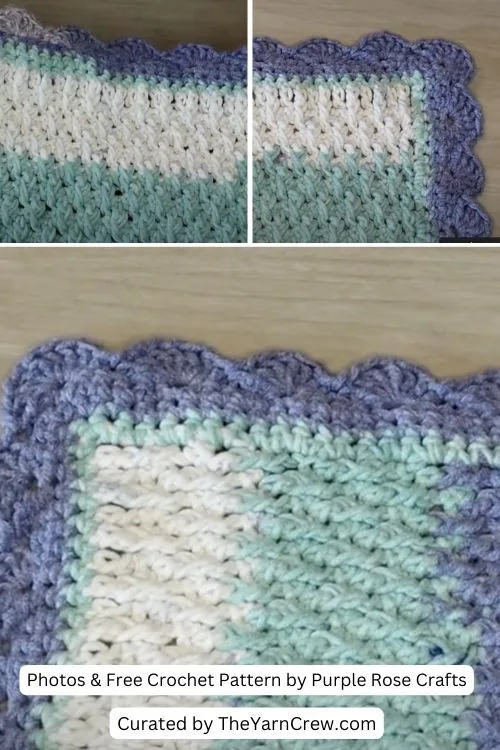 6. How To Crochet Scallop Baby Blanket Border - The Yarn Crew