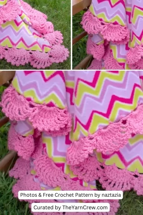 9. How to Crochet Fleece Blanket Border Edging - The Yarn Crew