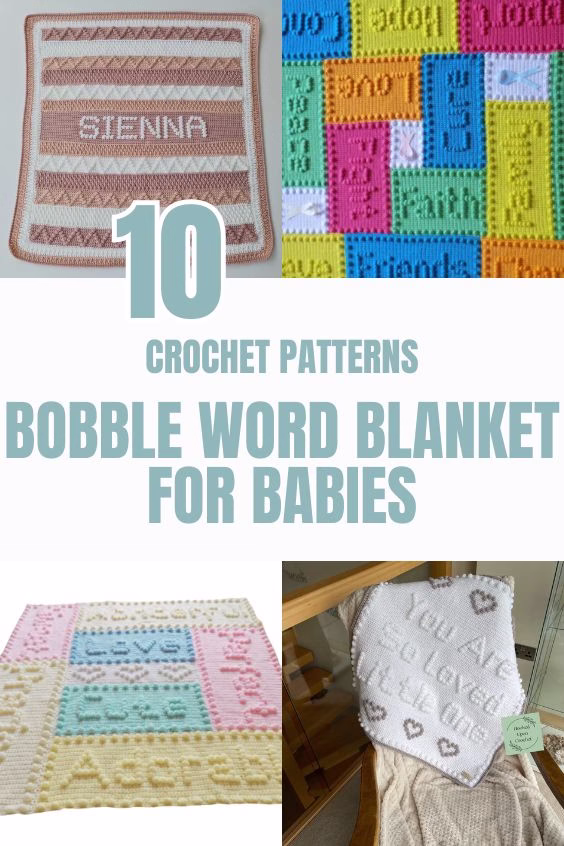 1. BLOG PIN 1 - 10 Crochet Bobble Word Blanket Patterns For Babies - The Yarn Crew