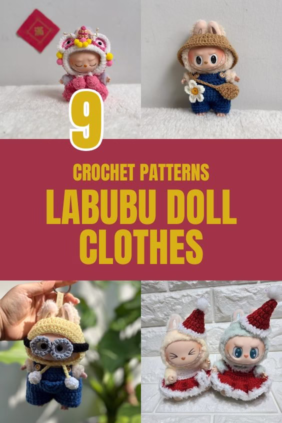 1. BLOG PIN 1 - 9 Labubu Crochet Doll Clothes Patterns - The Yarn Crew
