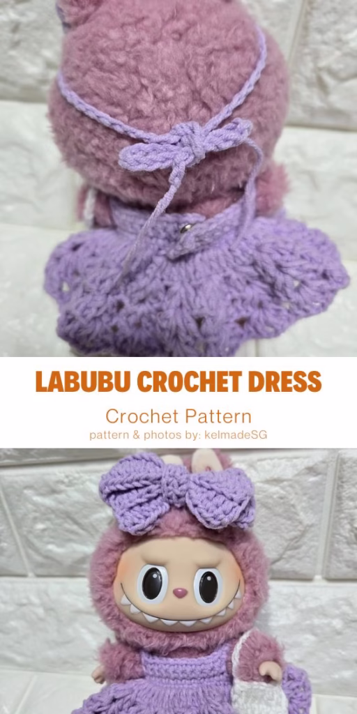 1. Labubu crochet dress pattern