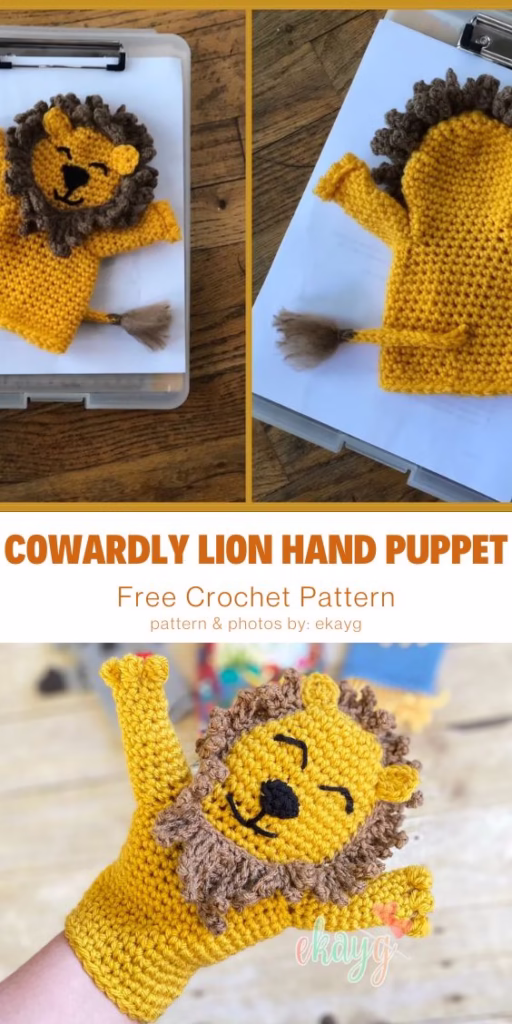 15. Cowardly Lion Hand Puppet