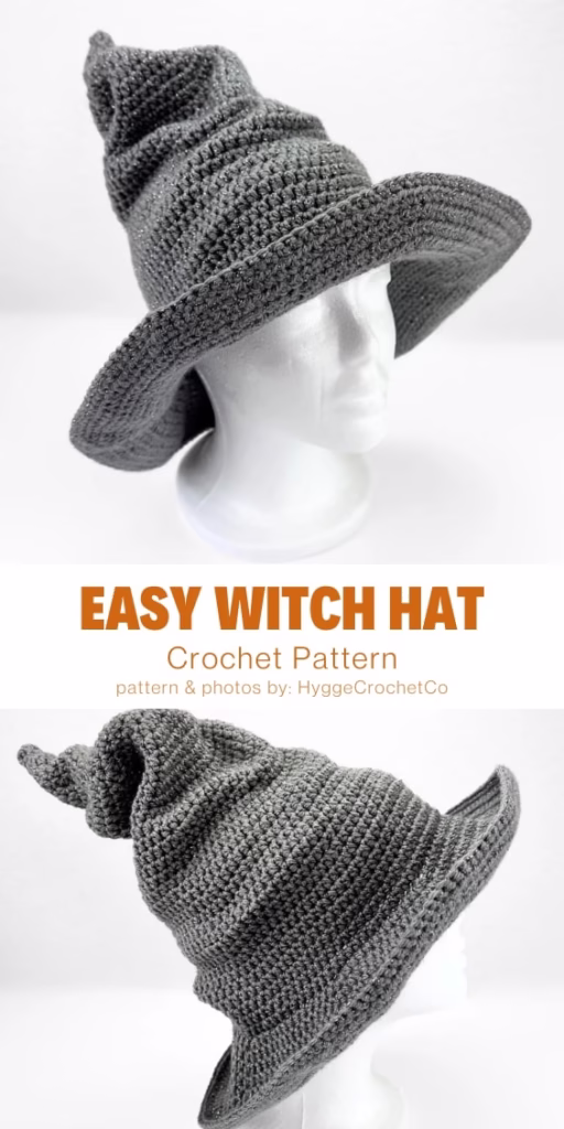 2. CROCHET PATTERN Easy Witch Hat Crochet Pattern
