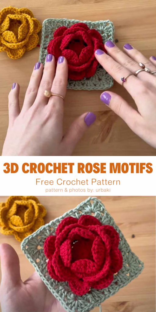 4. Crafting Dimension Creating 3D Crochet Rose Motifs