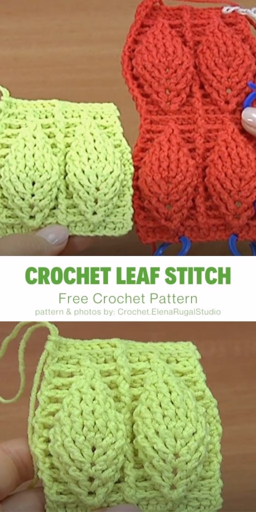 2. Crochet Leaf Stitch Pattern