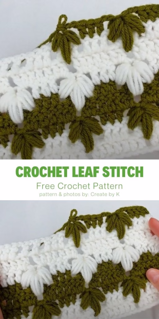 3. Crochet Leaf Stitch