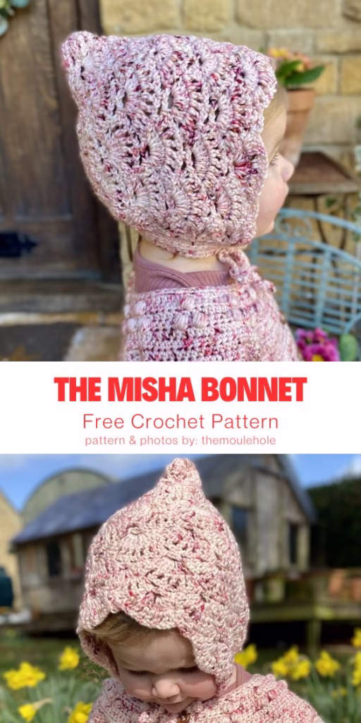 6. Free Lacey Crochet Baby & Toddler Bonnet
