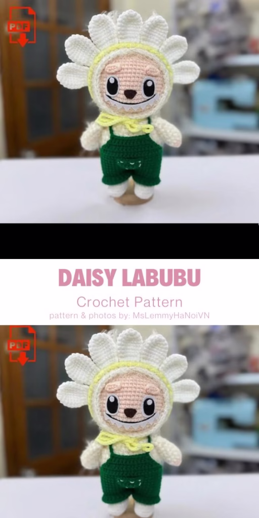 9. Daisy Labubu crochet Pattern