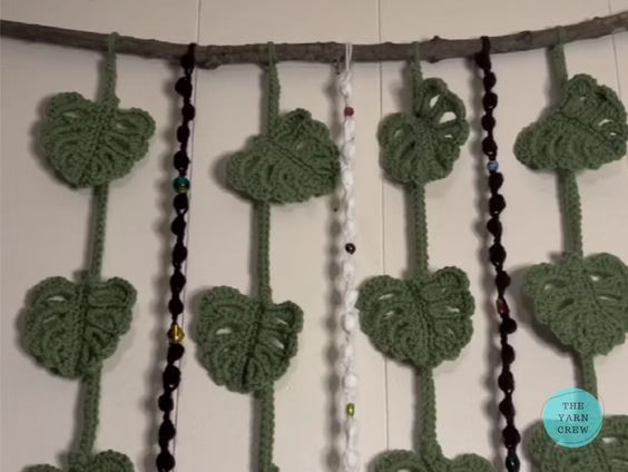BLOG PHOTO 2 - Monstera Wall Art with Beads - Crochet Pattern Curated by TheYarnCrew