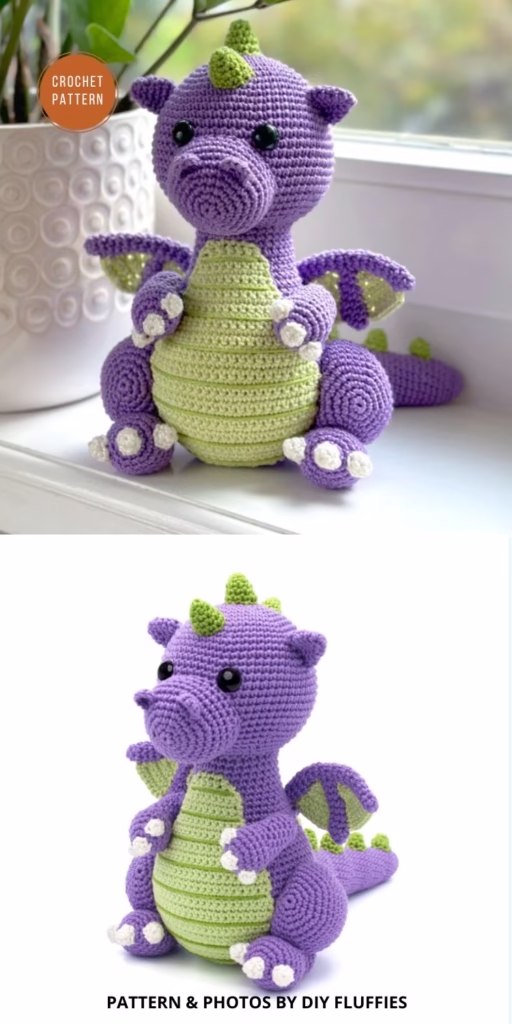 Elio the Dragon Amigurumi - 14 Free Amigurumi Dragon Dolls Crochet Patterns - Currated by The Yarn Crew