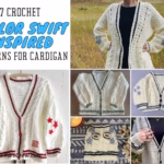 BLOG POSTER - 7 Taylor Swift Inspired Folklore Cardigan Crochet Patterns - The Yarn Crew
