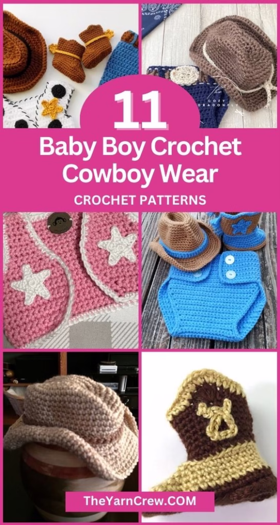 BLOG 3 - 11 Cute Crochet Cowboy Outfits For Boys - Curated by The Yarn Crew