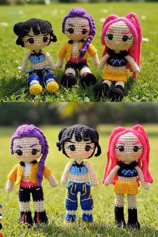 4. DIY K-Pop Demon Hunters Mini Keychain Plushies - Curated By The Yarn Crew