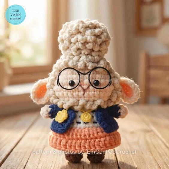 9. Dawn Bellwether Sheep Crochet Pattern