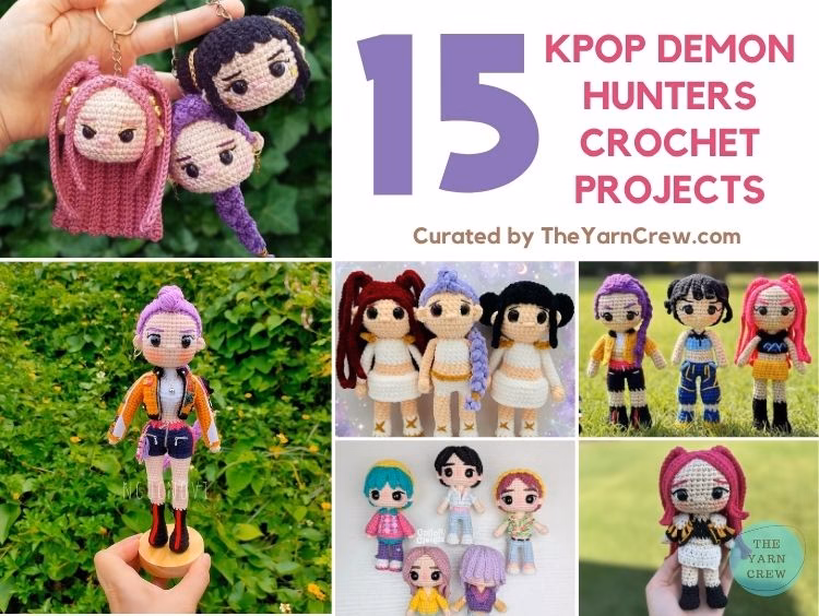 BLOG POSTER - 15 KPop Demon Hunters Crochet Projects - The Yarn Crew